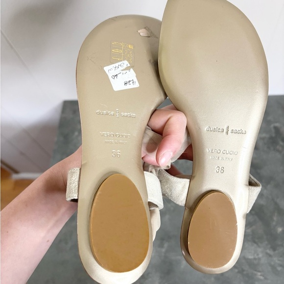 Dusica Sacks gold tan sandals size EU 36/ US 5.6-6 - Picture 5 of 5